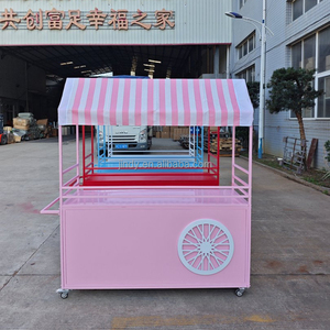 Chariot à bonbons en métal décoratif personnalisé pour parc, rue, <span class=keywords><strong>boutique</strong></span>, décoration de <span class=keywords><strong>mariage</strong></span>, chariot de nourriture mobile sur roues à vendre - Product Image 3