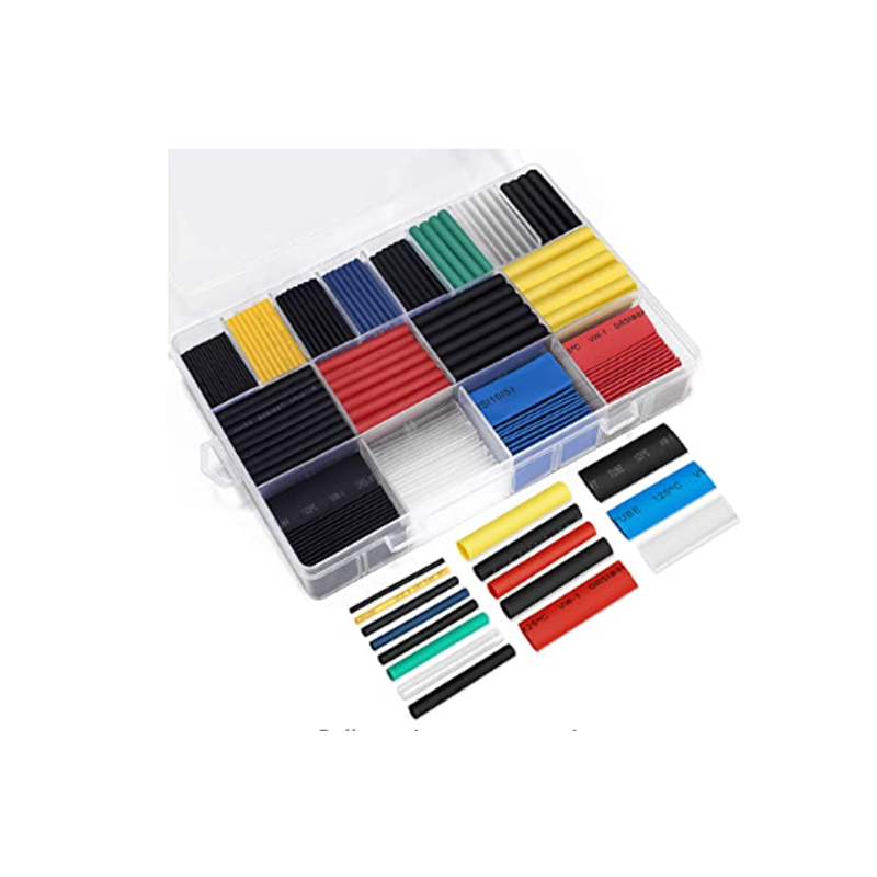 Огнеупорные термоусадочные трубки, ассортимент защитных трубок для проводов, изолированные термоусадочные трубки 2:1, набор