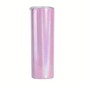 แก้วน้ำทรงตรงเคลือบสีรุ้งเงางาม ขนาด 600 มล. (20 ออนซ์) แบบผนังสองชั้นสุญญากาศ เก็บอุณหภูมิสำหรับกาแฟ - Product Image 2