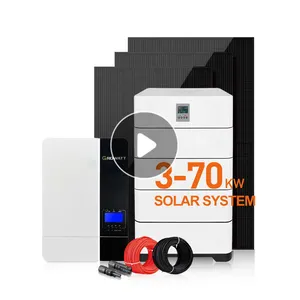 Power Dream Residential Complete Hybrid Off Grid Sistema de energía solar 5000W 5Kw Sistema de energía de panel solar Costo para el hogar en Europa