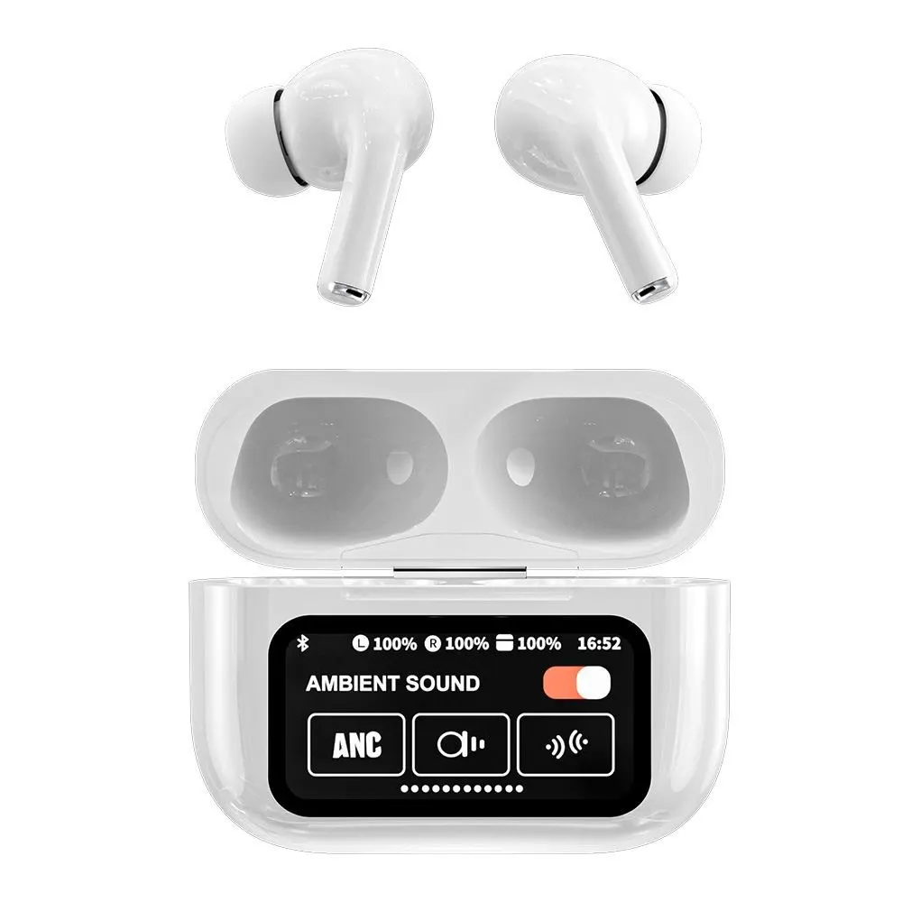 2024 A9 pro Audifonos Bluetooth TWS Auriculares impermeables Auriculares inalámbricos Pantalla táctil LCD Auriculares