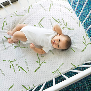 <span class=keywords><strong>Couverture</strong></span> de matelas de berceau en bambou ultra doux et imperméable de qualité supérieure, certifiée OEKO-TEX, en fibres creuses 3D, vente en gros d'usine OEM/ODM - Product Image 5