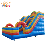 WINSUN Toboggan gonflable à une voie sur le thème du sport, personnalisé pour événements commerciaux, aire de jeux extérieure en PVC ignifuge certifiée CE, facile à installer