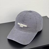 Casquette de baseball personnalisée OEM vintage en sergé de coton délavé à 6 panneaux, visière incurvée, logo brodé, ajustable pour le sport et l'extérieur