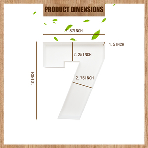 White Paper Number 7 <b>Box</b> Letter Display Packaging for <b>Party</b> Decoration Gift Packing - Product Image 2