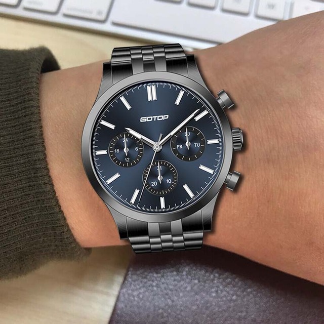 High End Luxurious Unique Magnetic Classical Men's Style Original Display Chronograph Designers Watch for Boys