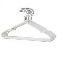Cintres en métal rainurés antidérapants floqués en PVC, idéaux pour le rangement et le séchage des vêtements sur balcon, gain de place
