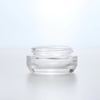 Emballage de luxe vide pot de stockage conteneur en verre pot bouteilles 30g vide pot de crème en verre doré avec couvercle à vis en métal