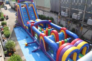 Chất lượng cao ngoài trời trò chơi bơm hơi các chướng ngại vật <span class=keywords><strong>Inflatable</strong></span> cho người lớn trả lại nhà Combo nhảy lâu đài để bán - Product Image 2