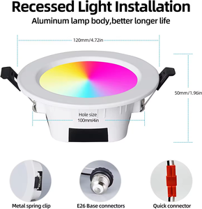 Rgbw nhà thông minh Wifi tuya thay đổi độ sáng bề mặt <span class=keywords><strong>LED</strong></span> downlights RGBW Đèn rgbcct đèn 70 mét 100 mét xuống ánh sáng - Product Image 4