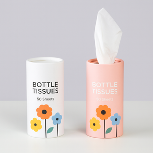 Boîte à mouchoirs en papier cylindrique imprimée écologique pour porte-gobelet de voiture, tube en papier réutilisable, distributeur de mouchoirs en papier rond pour voitures - Product Image 6