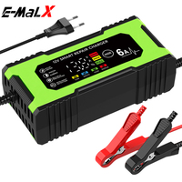 Chargeur de batterie de moto E-MaLX 12V6A à prix d'usine, expédition rapide, chargeur de batterie de voiture à réparation par impulsions 1206-08