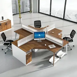 Ofis mobilyaları modüler iş istasyonu masası Cubical masa personel bilgisayar masası 2 kişi iş istasyonu bölümü ofis masası