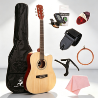 Guitare acoustique Dreadnought en tilleul 41'' – Pack complet pour étudiant – Ensemble de guitare folk pour la pratique – Vente en gros