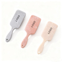 Peigne à cheveux de massage en plastique avec logo personnalisé Brosse à cheveux à motif de marbre coloré Peigne anti-enchevêtrement Peigne à cheveux pour dames à usage domestique quotidien
