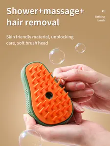Rechargeable Pet Brush Steam Spray Silicone Pet Brush Hair Remover Pet Cleaning Tools