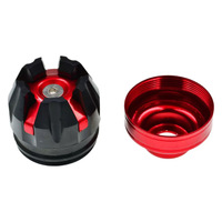 Slider Garpu Depan Sepeda Motor 15mm CNC Aluminium Alloy Pelindung Benturan Sepasang 2 Buah untuk Aksesoris Skuter Moped Sepeda Listrik