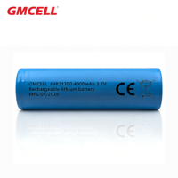 Batterie lithium GMCELL 21700 4000mAh 3C 12A Standard et 10C 40A à décharge élevée, cellule Li-ion rechargeable pour vélos électriques, banques d'alimentation et outils
