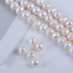 Perlas de Agua Dulce Naturales Blancas al por Mayor, de 18mm-10mm, Perlas Sueltas para Pulseras, con Orificio de 2.5mm, Semiterminadas - Product Image 2