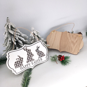 Happy <span class=keywords><strong>pâques</strong></span> <span class=keywords><strong>2023</strong></span> <span class=keywords><strong>pâques</strong></span> fête en bois signe suspendu lapin bébé lettre artisanat scène mise en page ornement suspendu - Product Image 2