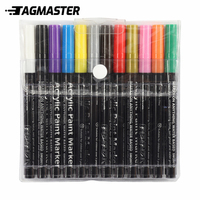 Stylos marqueurs de graffiti d'expression créative à base d'acrylique 0.7mm 10mm 15mm pour l'application de brosse de revêtement liquide de peinture de bateau de meubles