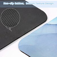 Tapis de salle de bain à motif marbré CF, tapis de douche antidérapant, absorbant l'eau, en diatomite, tapis de bain en caoutchouc, tapis de porte