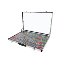 Boîte de présentation de cartes sportives étanche en aluminium avec serrure, idéale pour collectionner les cartes gradées - Vente Flash