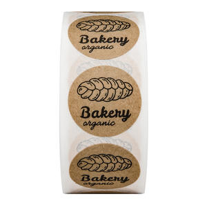 Autocollants en papier Kraft imperméables, impression personnalisée, Logo, étiquettes autocollantes, fournisseur - Product Image 1