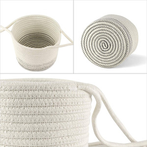 Straw woven rattan woven hemp rope hanging <b>basket</b>, hanging flower pot, green <b>plant</b> potted <b>plant</b> flower <b>basket</b>, flower <b>basket</b>, - Product Image 4