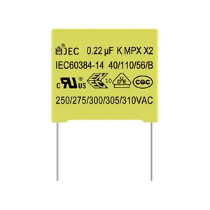 EMI Suppression Mpx Pellicola Custodia In Plastica Condensatore x2 Condensatore 275v 224 della resina di tenuta Condensatore 0.22uf