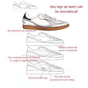 Sneakers Casual Retrò da <span class=keywords><strong>Uomo</strong></span> Personalizzate OEM, Antiscivolo, Traspiranti, con Suola Spessa Morbida in Vera Pelle Scamosciata, <span class=keywords><strong>Scarpe</strong></span> da Passeggio Slip-On - Product Image 4
