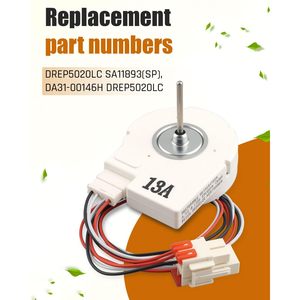 มอเตอร์พัดลมระเหย DRE6020LC 12V DC 2.1W 13A สำหรับเปลี่ยนตู้เย็นที่มีประสิทธิภาพสูงตัวพลาสติก - Product Image 5