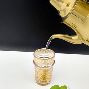 Cafetera Árabe de Acero Inoxidable Dorado Martillado, Tetera Marroquí - Product Image 3