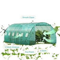 Serre tunnel portable en acier galvanisé et revêtement PVC à simple travée pour la culture hydroponique, facilement assemblable et écologique