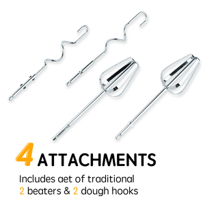 Batidora Eléctrica de Mano de 7 Velocidades y 200W con Batidores de Acero Inoxidable y Ganchos para Amasar, Diseño de Elevación de Tazón para Repostería, Crema, Huevos - Product Image 5