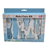 10 pièces/ensemble Kit d'accessoires de soins pour bébé sécurité coupe-ongles bébé nouveau-né Kits de toilettage