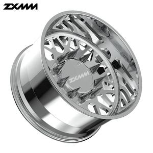 عجلات مخصصة بـ 8 أو 10 فتحات، مقاس 8×200 و8×165.1، 22 و24 و26 و28 و30 بوصة، فاخرة ومصنوعة بالحدادة ومصقولة بالكروم لسيارات فورد F350 وF450 ودودج 20 - Product Image 6