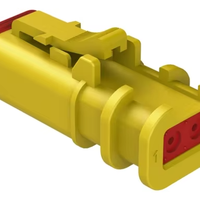 Conector de Cable Hembra de 2 Vías Original Amphenol AT06-2S-OMGRN, IP67 Impermeable, Verde, para Moldeo por Inyección # 16 Contactos