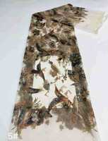 Dentelle de mariage nouvelle mode, dentelle perlée colombienne avec sequins, dentelle brodée en maille, tissu de dentelle française pour fête