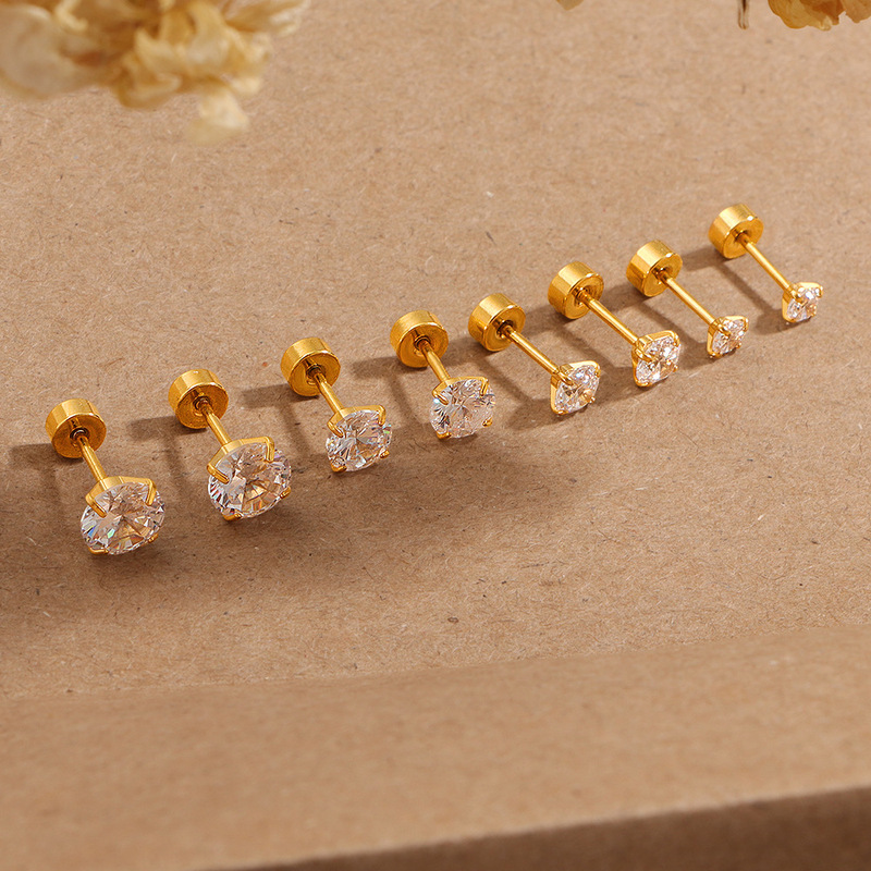 Dainty 18K Gold Plated Sweet Stud