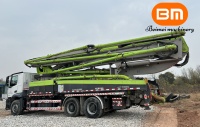 Camion pompe à béton d'occasion Mercedes-Benz Zoom-lion 49,3 m de 2021 avec 0-2000 heures de fonctionnement, 22 m/h, moteur diesel MAN allemand