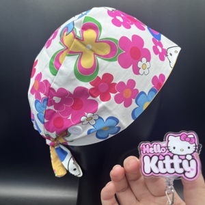 Bonnets chirurgicaux <span class=keywords><strong>Bratz</strong></span> à nouer avec porte-badge rétractable à motif de dessin animé pour infirmières, cadeaux et accessoires - Product Image 6