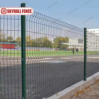 Vente en gros en usine clôture métallique soudée en V enduit de poudre clôture grillagée de sécurité pour la construction et les projets civils