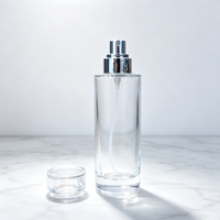 Flacon de parfum en verre rechargeable à brume fine 30 ml, flacon atomiseur de parfum cosmétique vide avec bouchon en acrylique