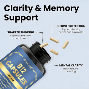 Capsules de Vitamine B12 Végétaliennes 1000mcg Méthylcobalamine pour l'Énergie et le Soutien Cérébral, Disponibles en OEM/ODM, Testées par des tiers - Product Image 2