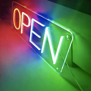 Letrero LED de Neón Abierto - Letrero Luminoso con Logotipo para Publicidad de Bodas al Aire Libre, para Oficina, Bar, Tienda, Interior, Letras de Marquesina Acrílicas - Product Image 3