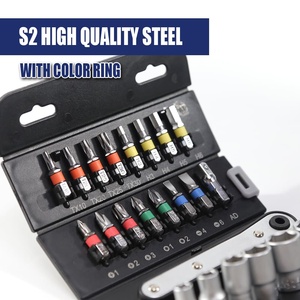 Lematec 23-Piece Ratchet Wrench <b>Set</b> With S2 Bits Socket <b>Tools</b> For Home Repair And Workshop Use - Product Image 2
