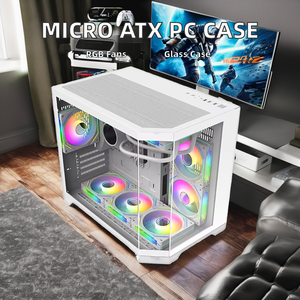 Boîtier <span class=keywords><strong>PC</strong></span> Gaming Micro ATX Personnalisé avec Verre Trempé – Tours et Boîtiers d'Ordinateur - Product Image 3