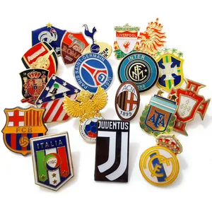 Wholesale High Quality enamel metal National football team lapel pins custom soft hard enamel Football club lapel pin