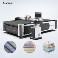 Hoge snelheid automatische enkellaags kleding textiel patroon vlakbed snijmachine met vibrerende mes